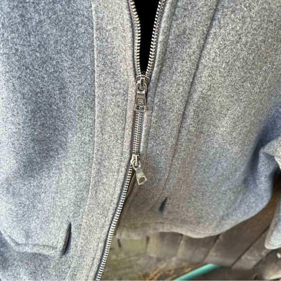 Banana Republic Wm’s Melton Volume-Sleeve Light Gray Jacket Sz M Petite - Picture 6 of 14